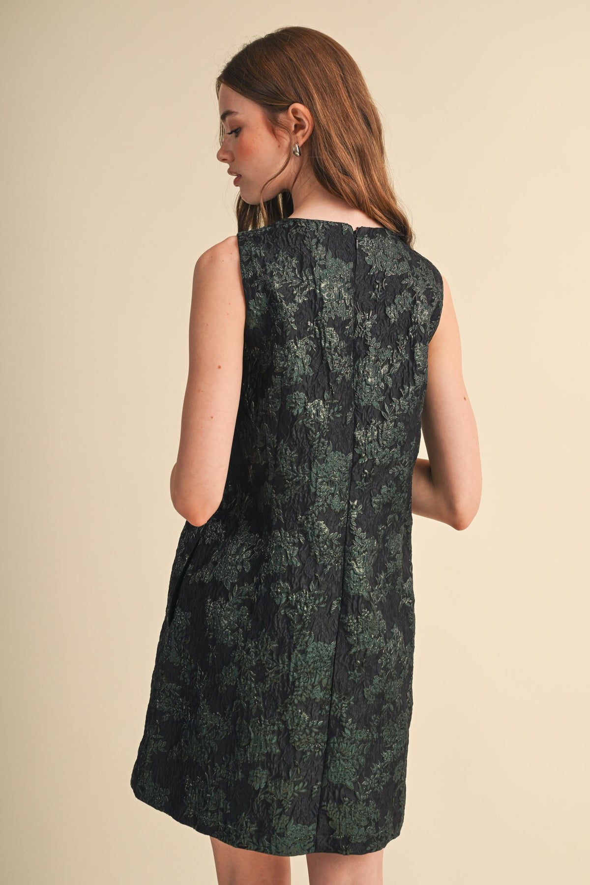 Vicki Metallic Floral Dress