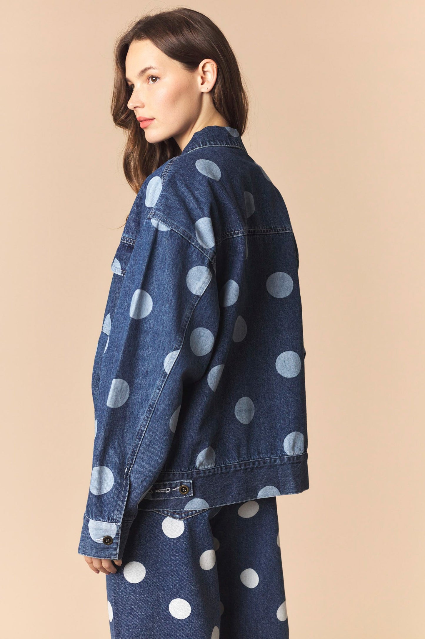 Victoria Polka Dot Denim Jacket