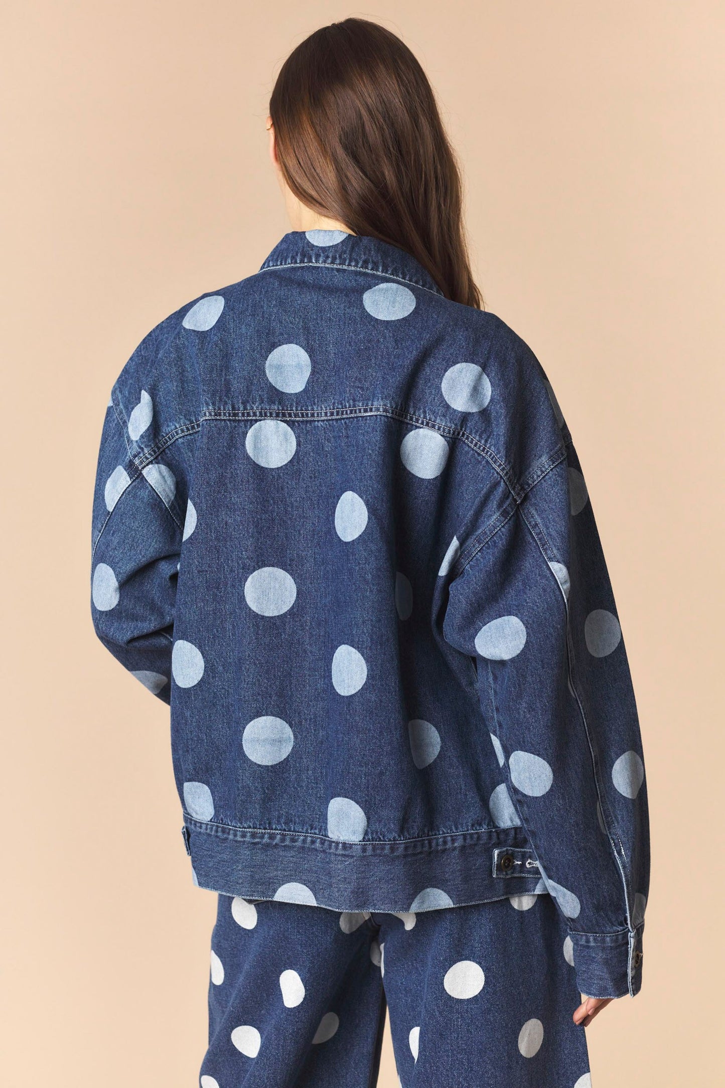 Victoria Polka Dot Denim Jacket