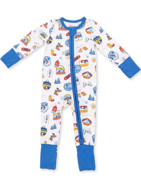 Vintage Ski Patches Convertible Romper