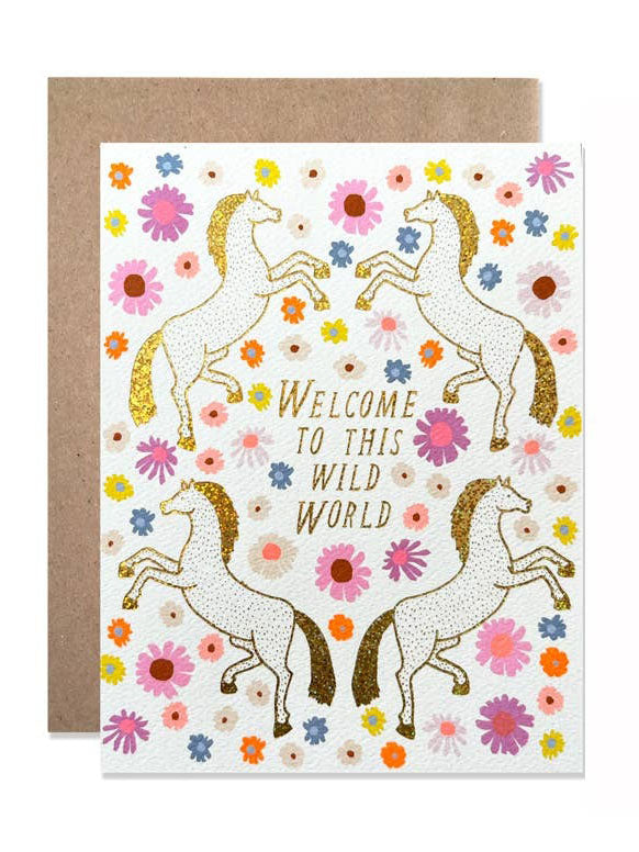Welcome to This Wild World Baby Card