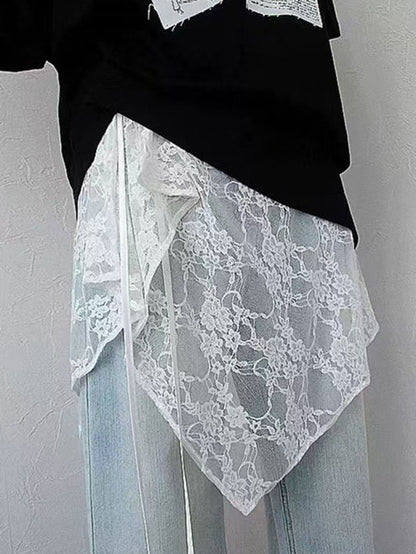 White Asymmetrical Tie Wrap