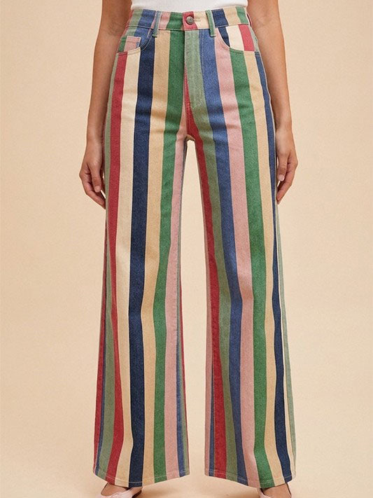 Winnie Stripe Wide Leg Pants