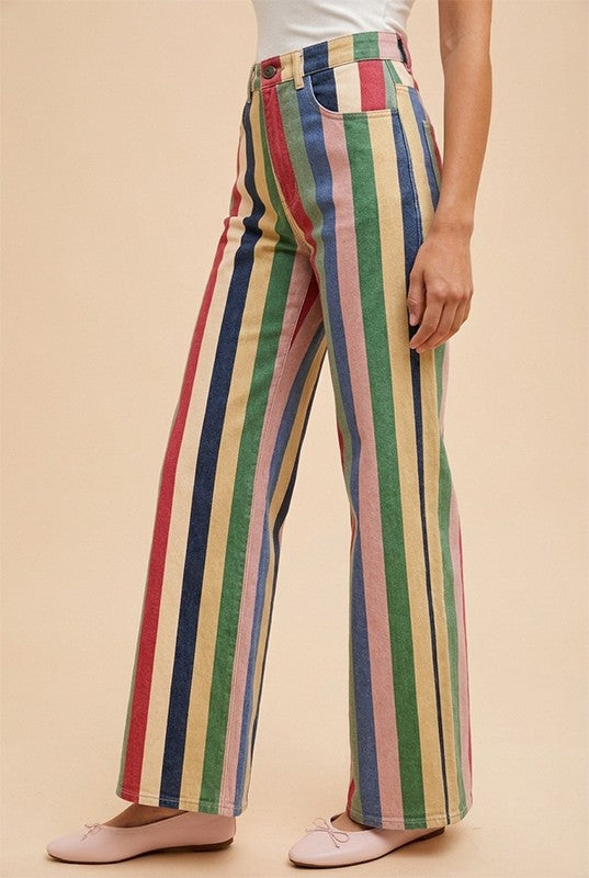 Winnie Stripe Wide Leg Pants