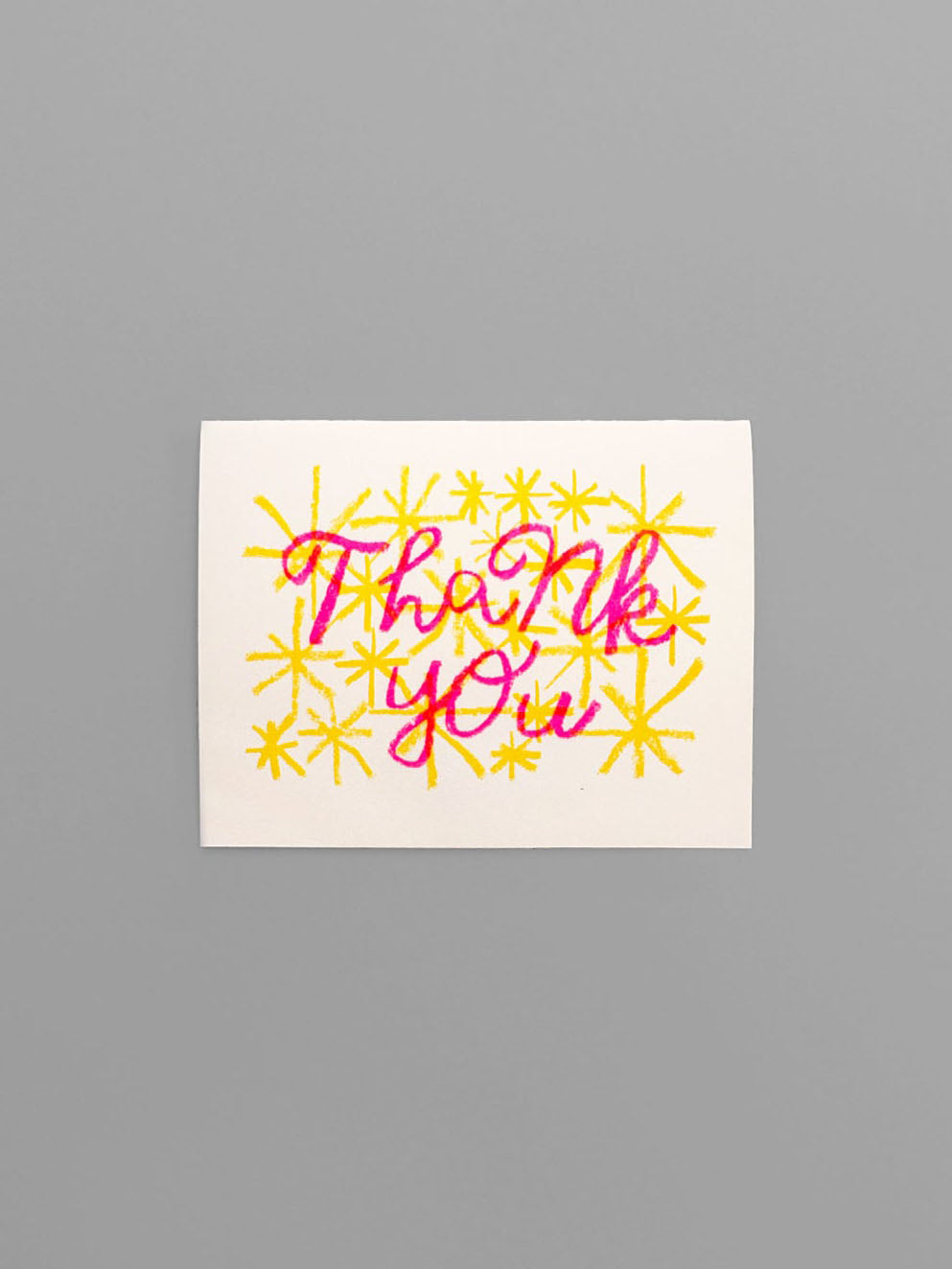 Yellow Thank You Card