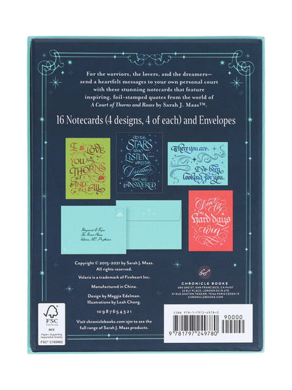 A Court of Thorns and Roses Official Gilded Notecards