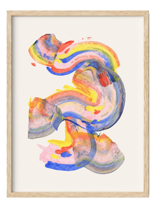 Abstract Watercolor Swirls Art Print