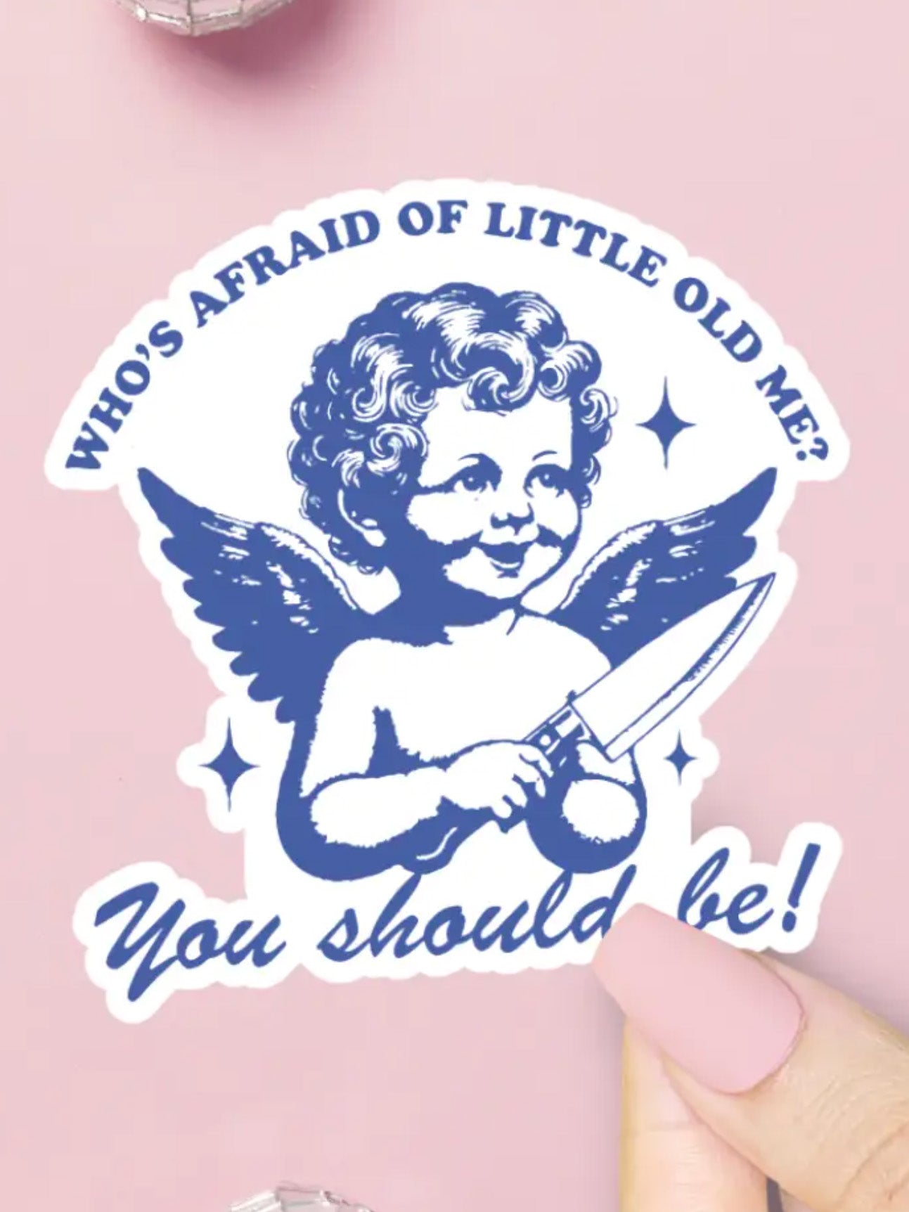 afraid of little old me sticker