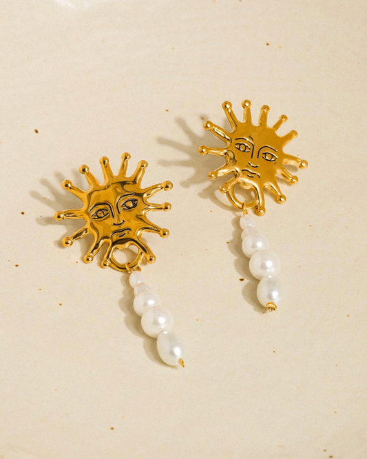 algarve 18k gold-plated earrings