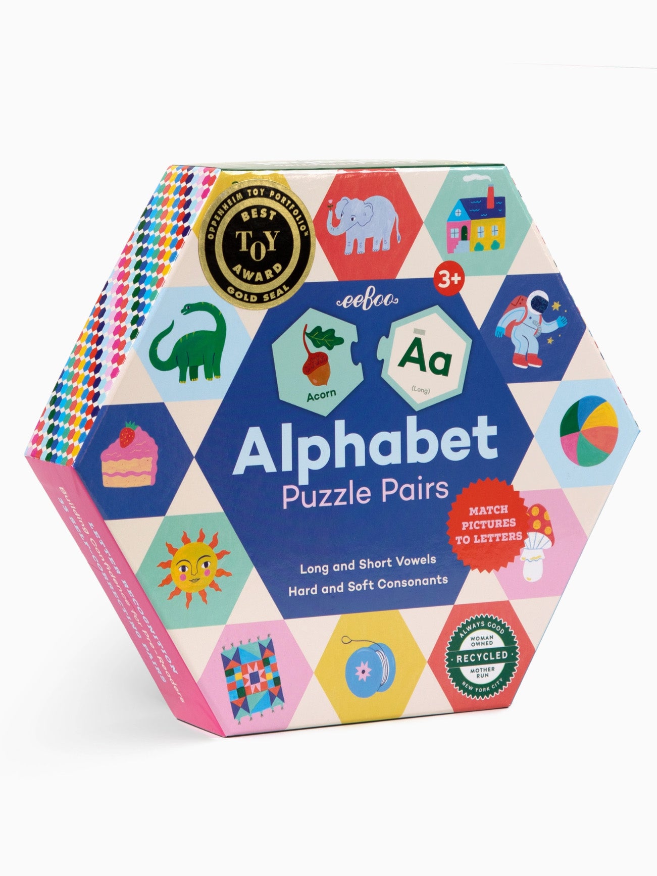 alphabet hexagon puzzle pairs