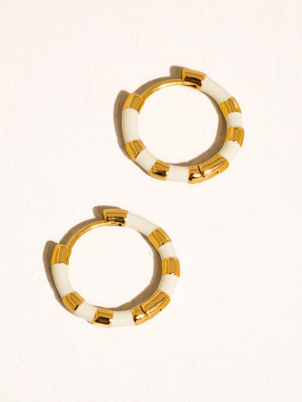 Angel 18K Gold-Plated Stripe Hoops
