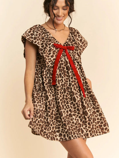 Animal Print Mini Dress