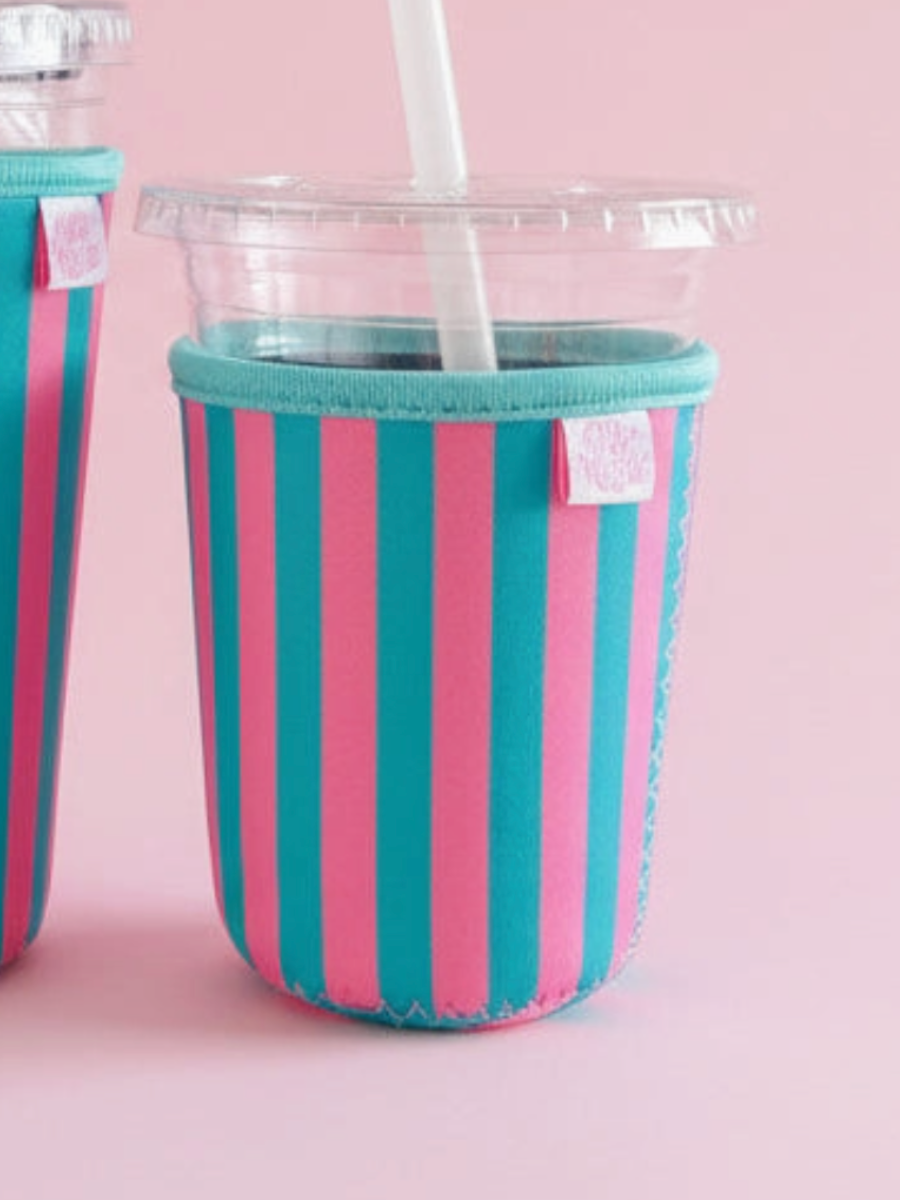 anna striped drink sleeve