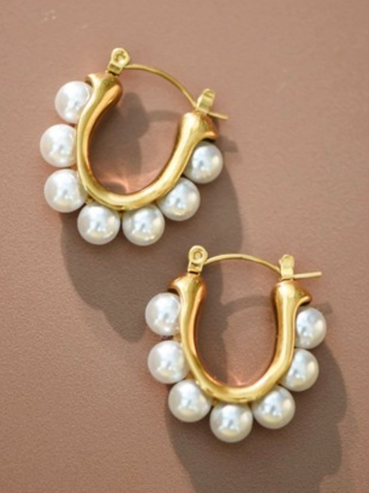 aphrodite 18k gold plated earrings