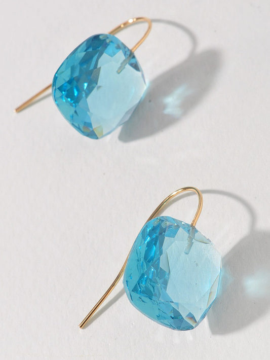 aqua cecelia dangly earrings