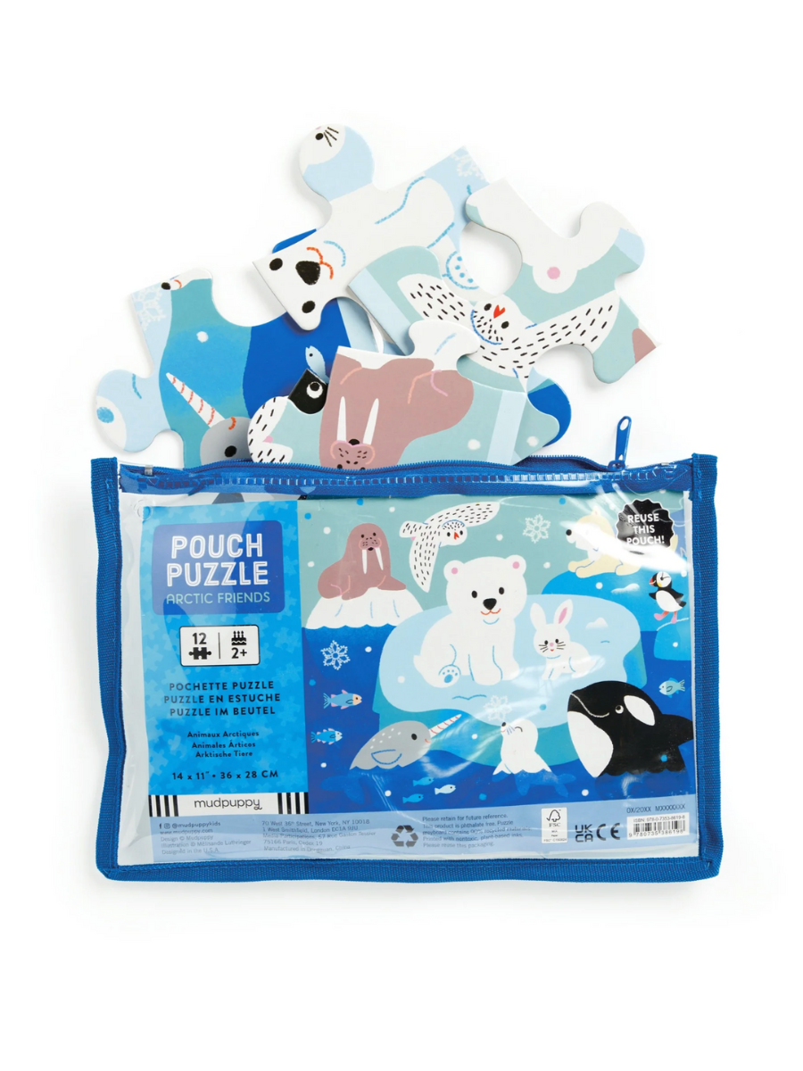 arctic friends puzzle pouch