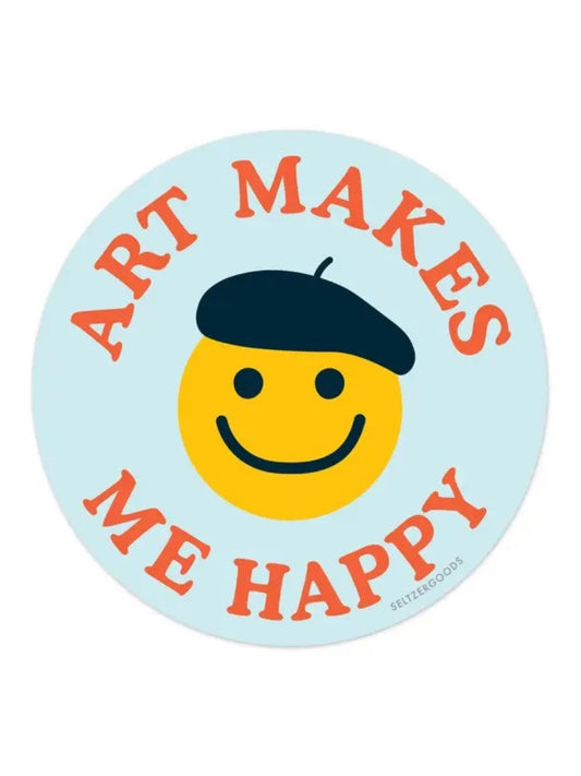 Art Makes Me Happy Sticker