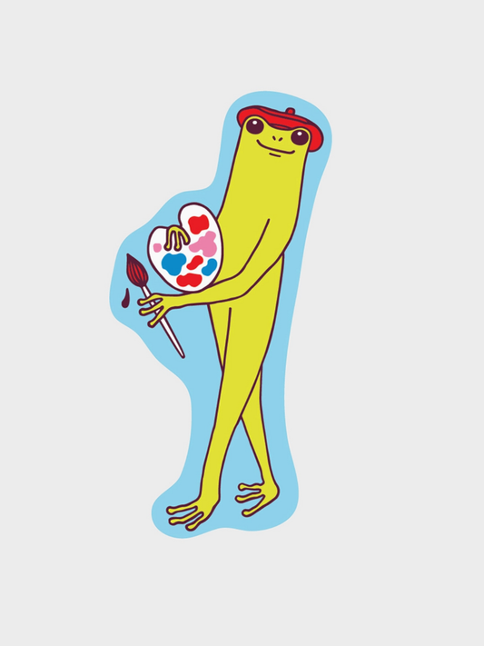 artist frog sticker