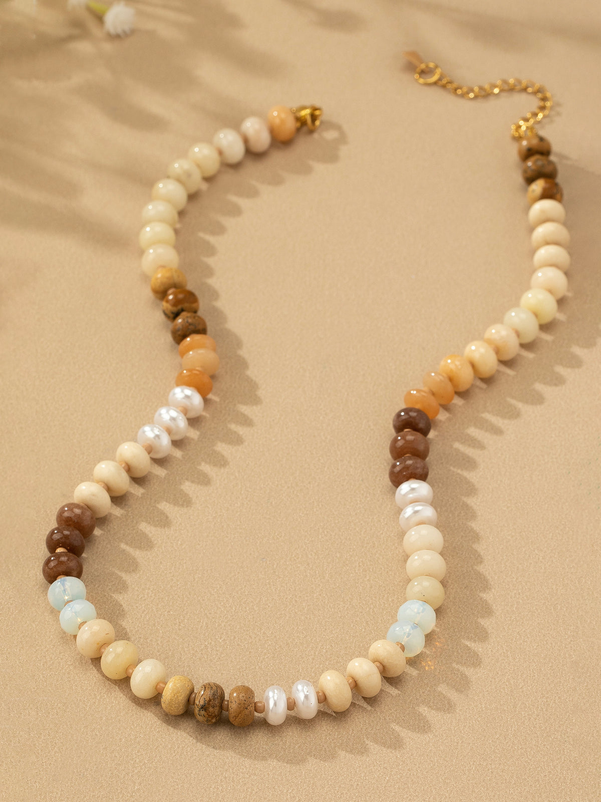 Autumn Agate Beaded Necklace