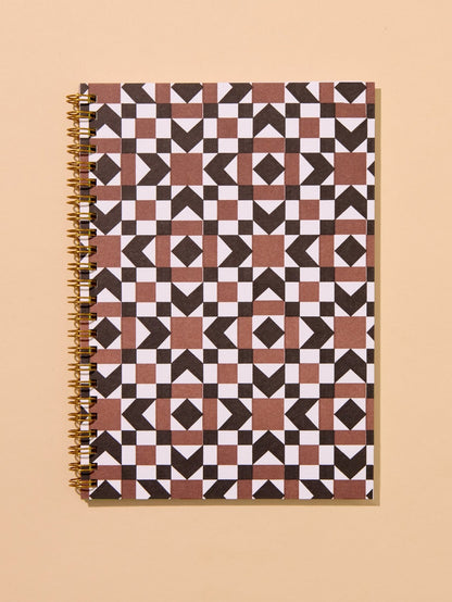 Autumn Quilt Letterpress Spiral Notebook