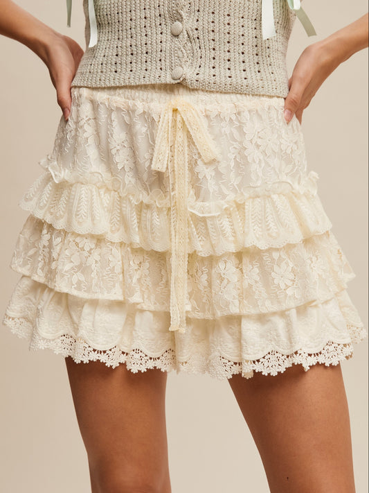 ava lace shorts