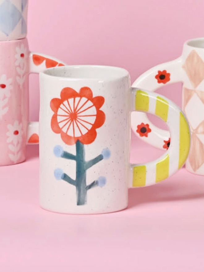 avery hand-painted ceramic mug