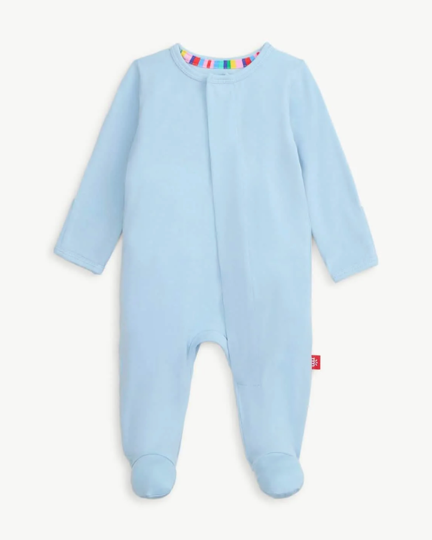 baby blue modal magnetic footie