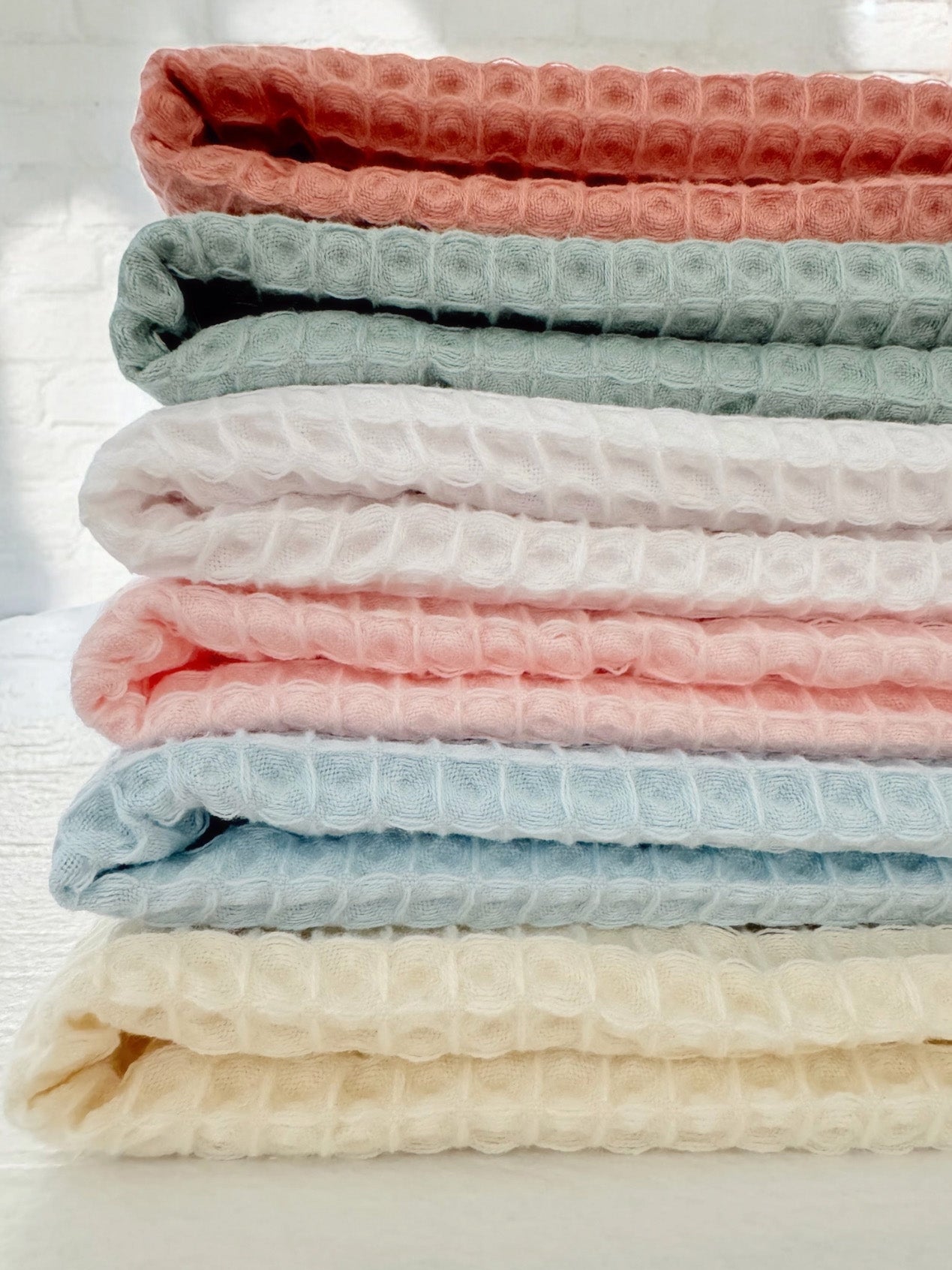 baby blue waffle blanket