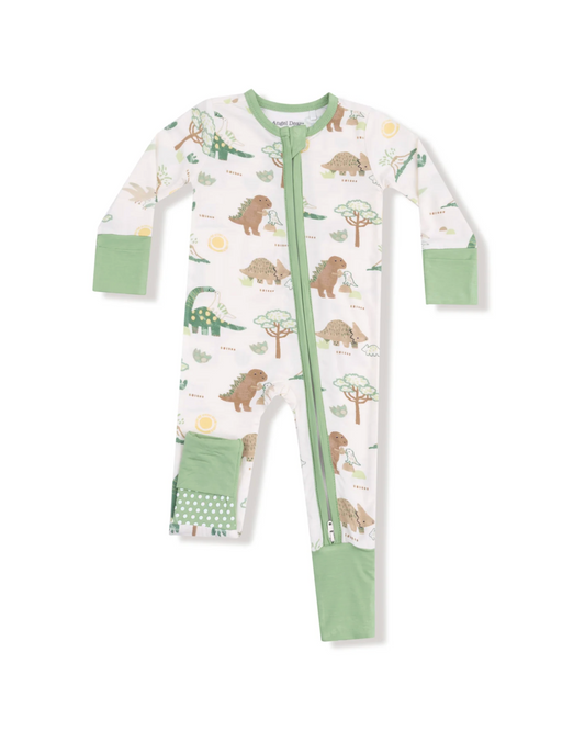 baby love dinos zipper romper