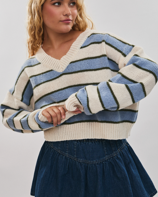 bailey striped sweater