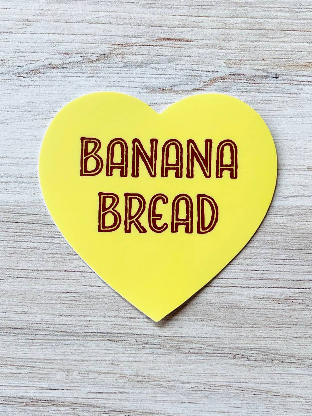 Banana Bread Heart Sticker