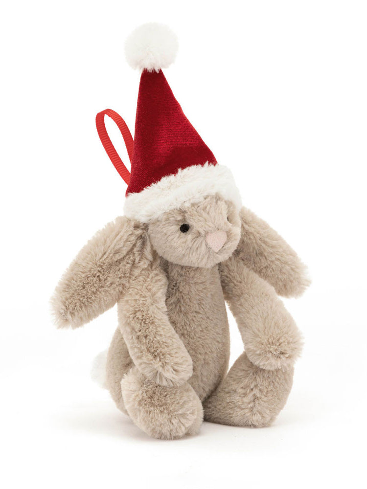 Bashful Christmas Bunny Ornament