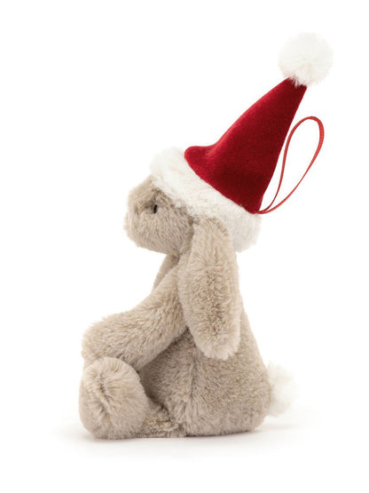 Bashful Christmas Bunny Ornament