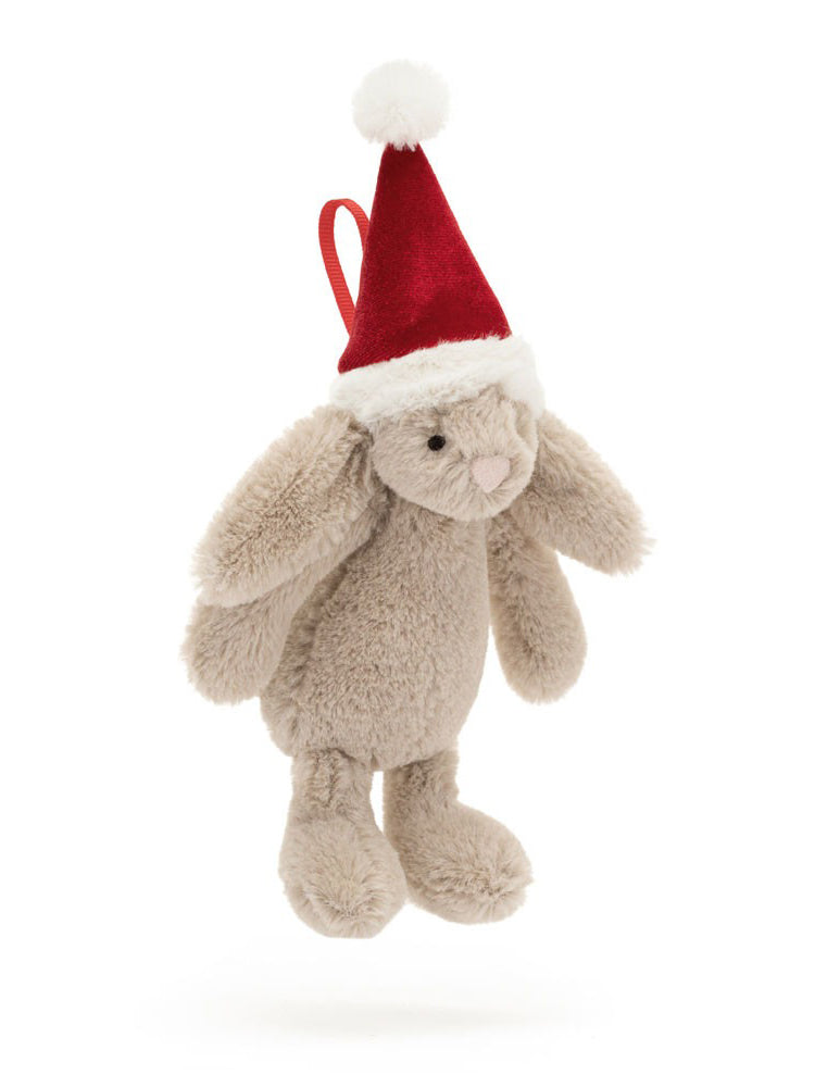 Bashful Christmas Bunny Ornament