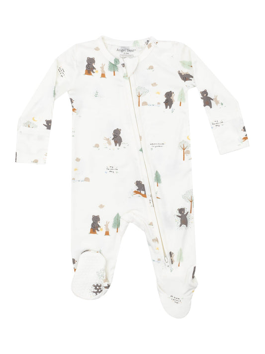 Bear + Bunny Adventures Zipper Footie