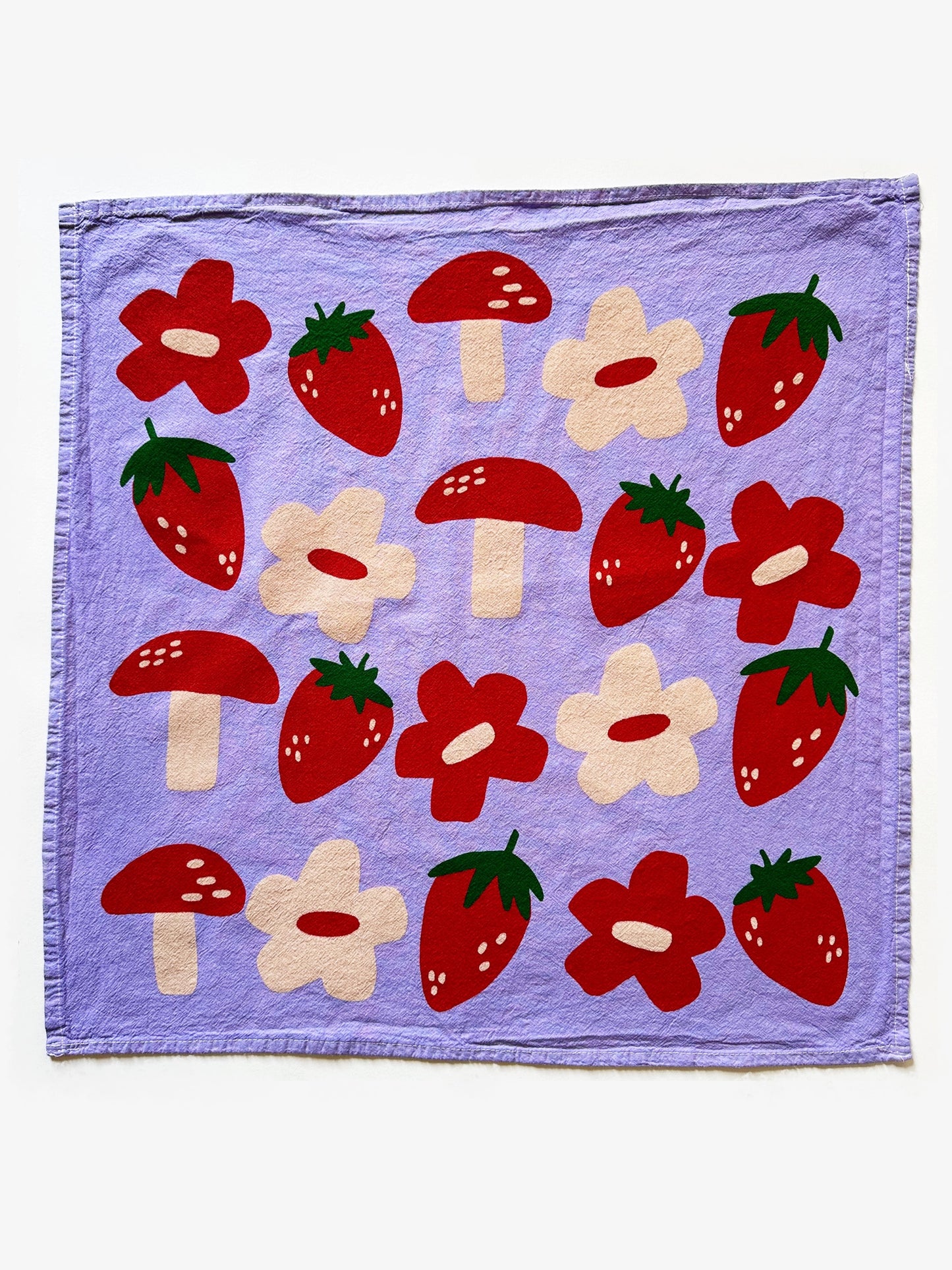 berry shroom tea towel