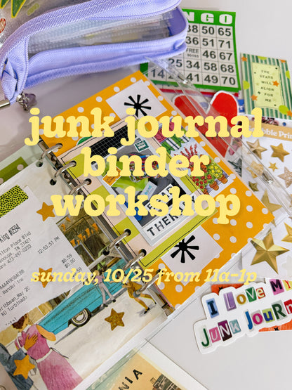 Junk Journal Binder Workshop—Sunday 10/25 from 11a–1p