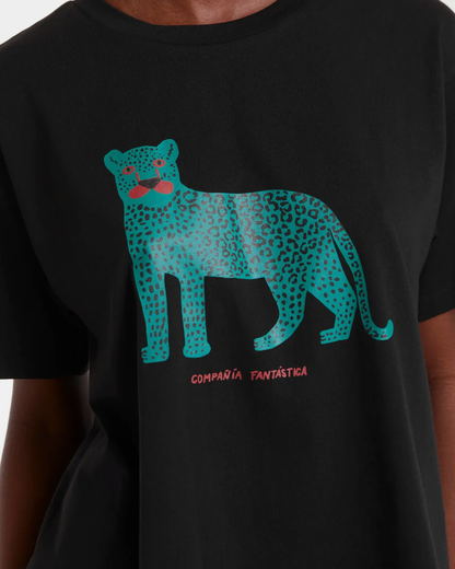 black fantastica leopard tee