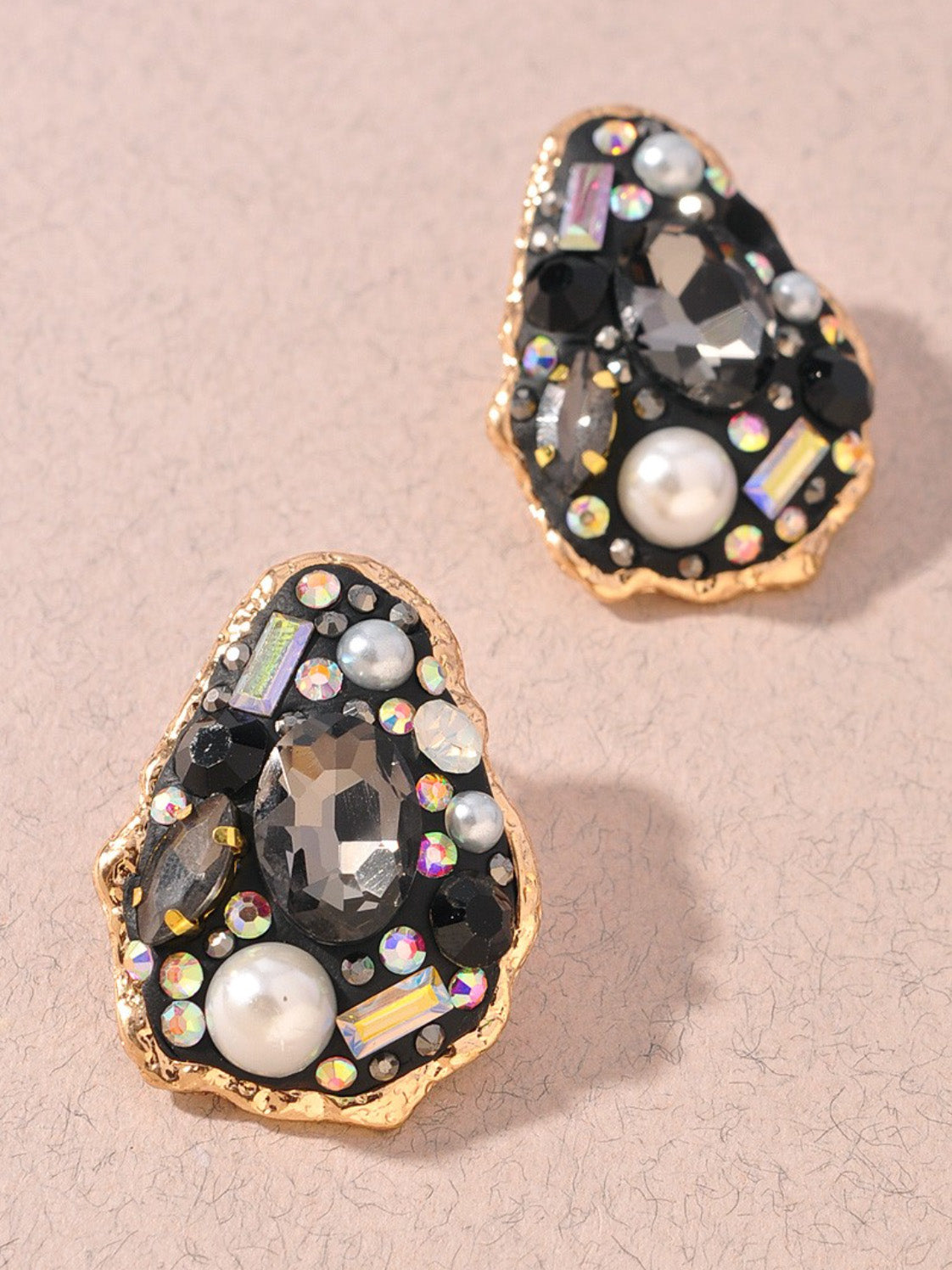 black rhinestone earrings