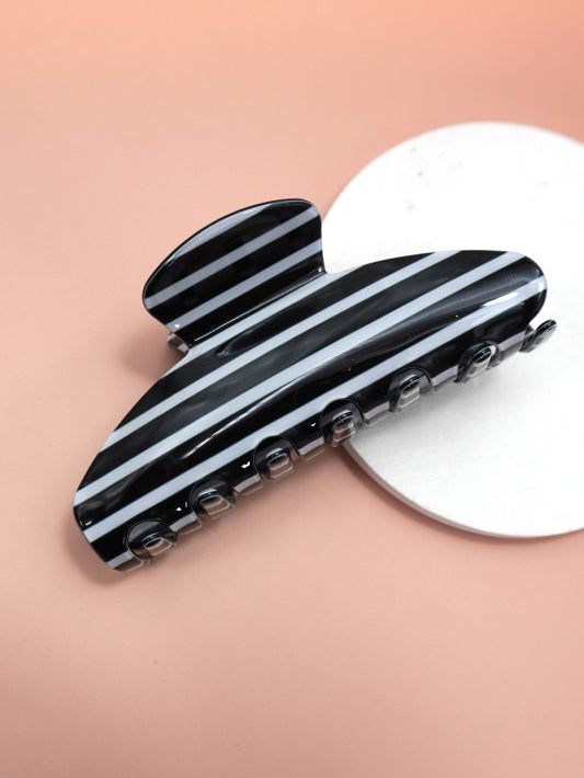 Black Stripe Hair Claw Clip