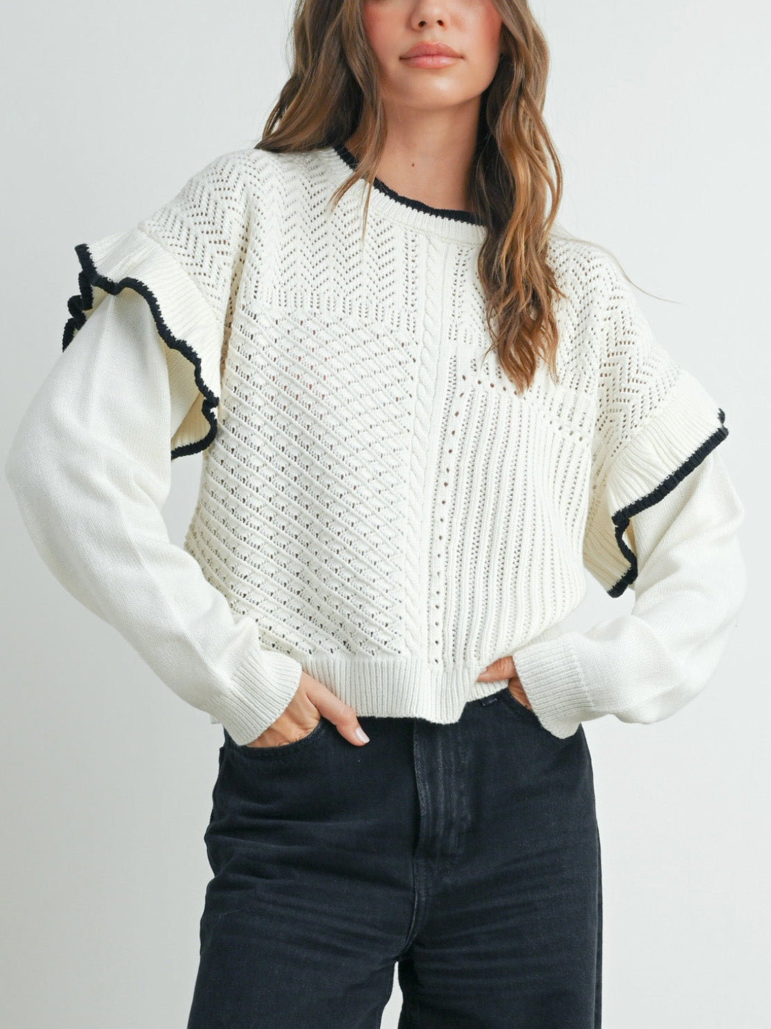 blair ruffle sweater