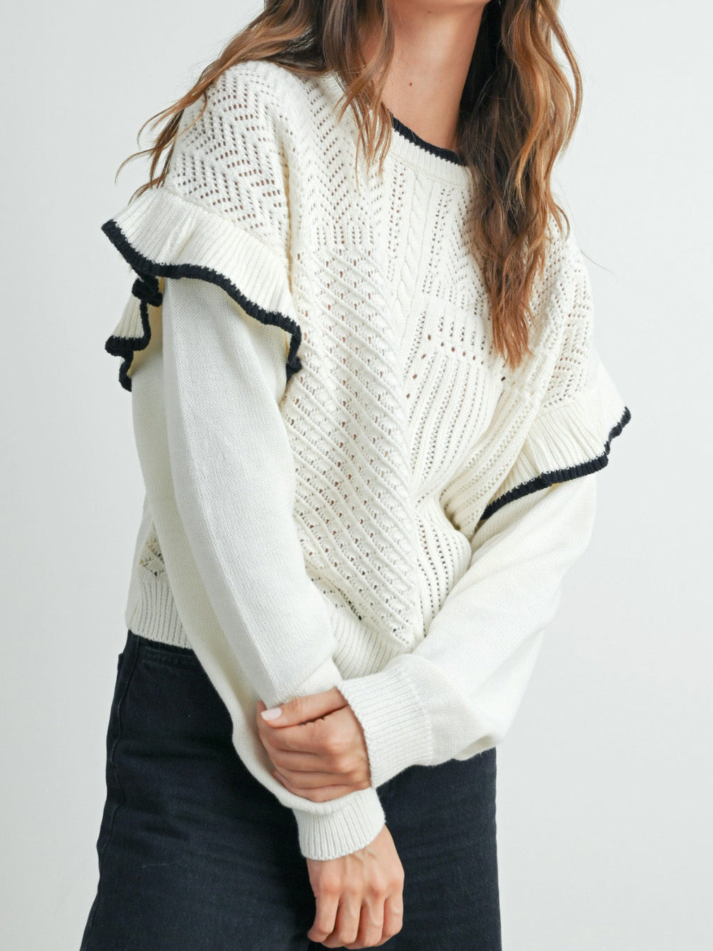 blair ruffle sweater