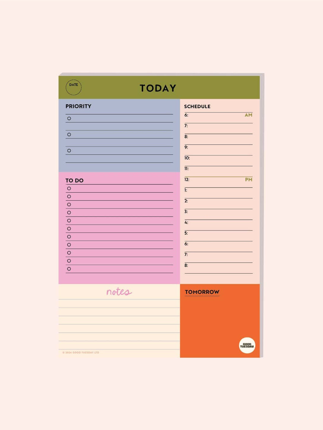 Block My Life Daily Planner Pad