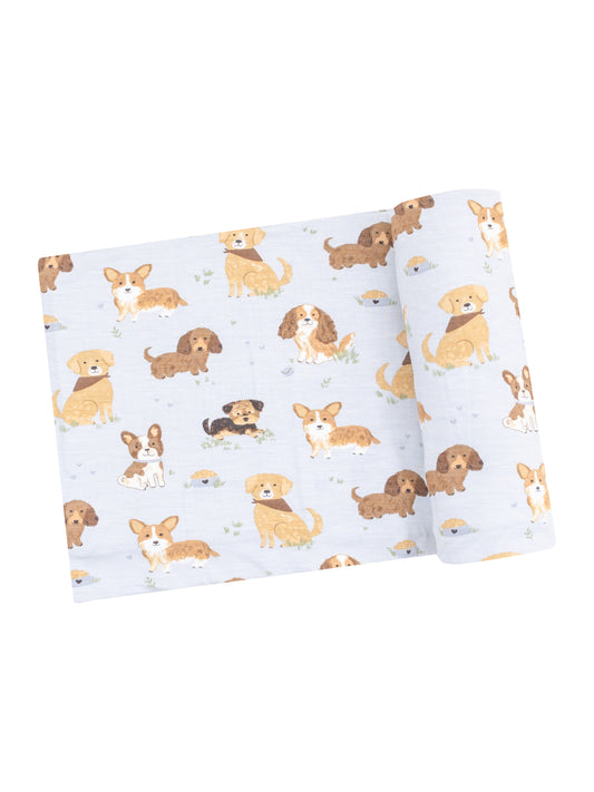 Blue Dog Best Friends Swaddle