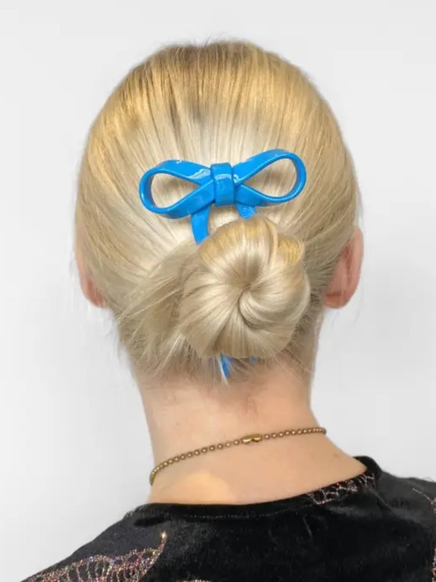 Blue Bow Hairpin