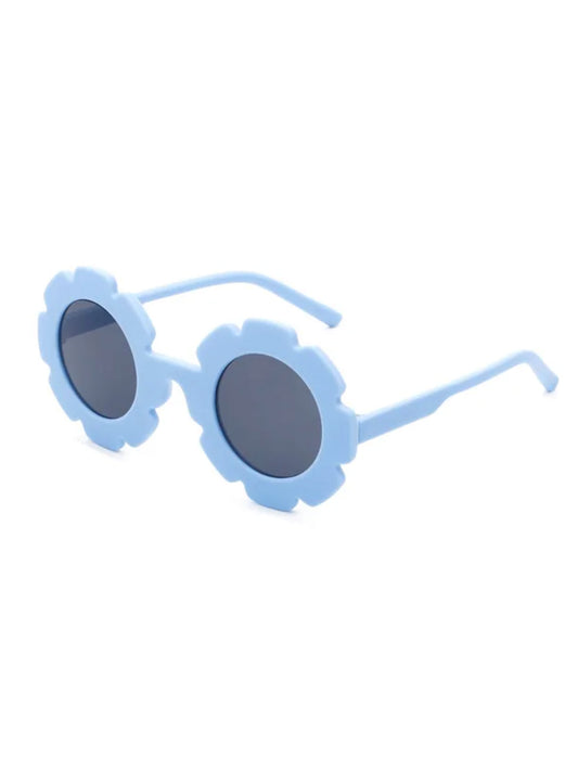 blue flower power toddler sunglasses