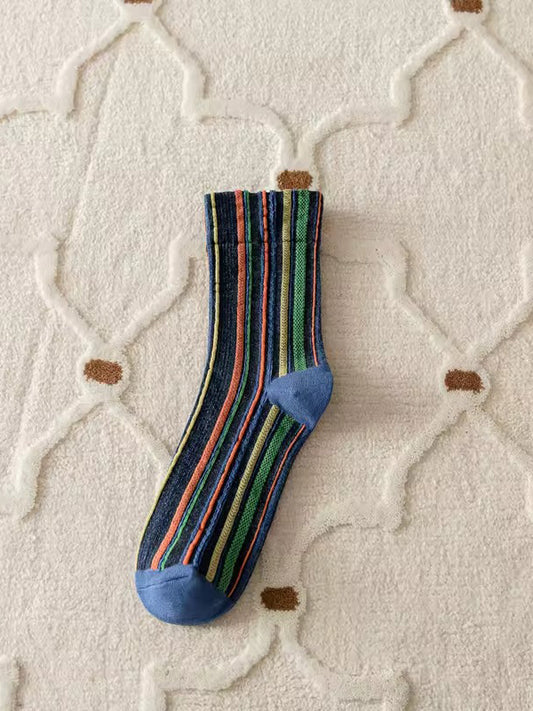 Blue Multi Stripe Socks