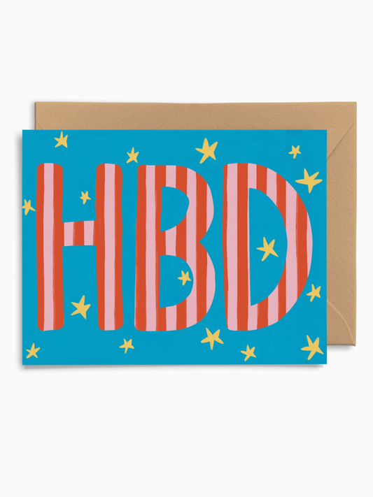 blue stars birthday card
