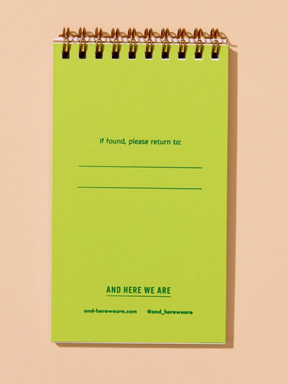 blueberry letterpress spiral pocket notebook