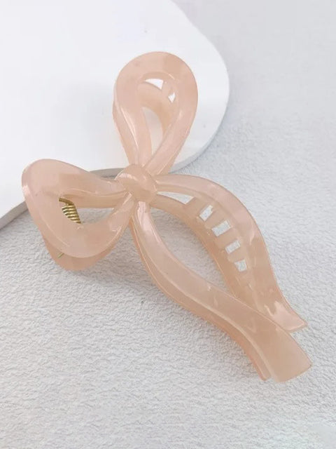 Blush Bow Hair Claw Clip